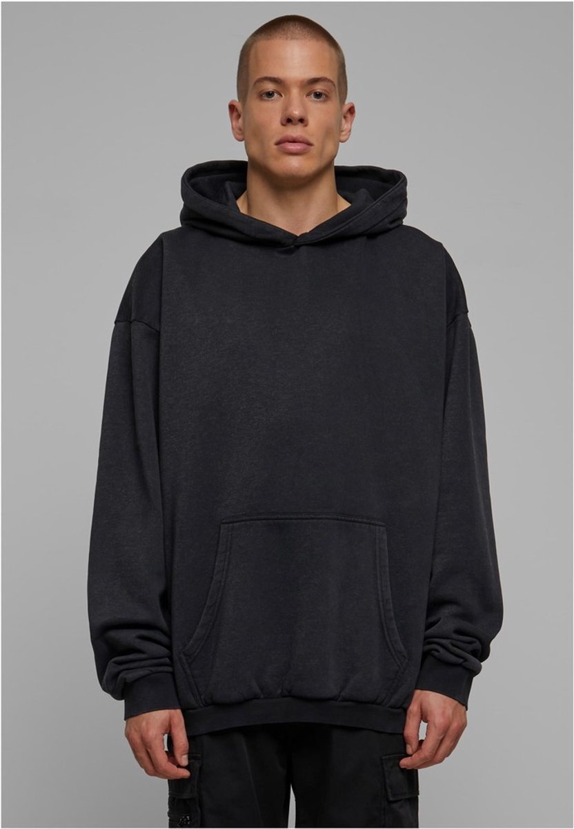 Urban Classics Acid Washed Hoodie/trui M Zwart