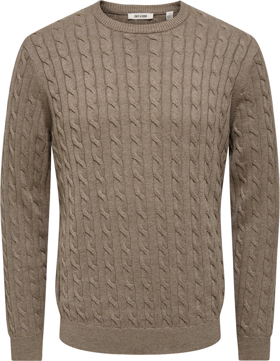 ONLY&SONS - ONSLOUI REG 12 CABEL CREW KNIT NOOS - Heren - Gebreide truien