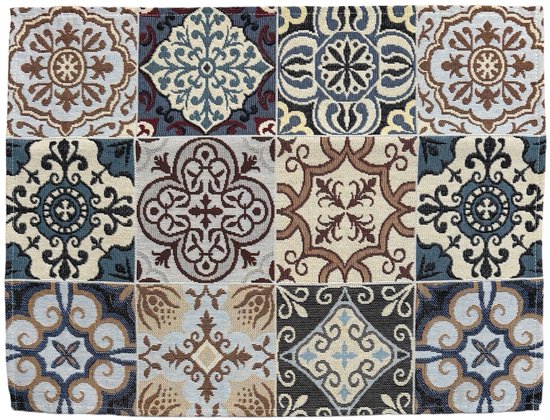 Chemin de table - tissu gobelin de luxe - Mozaik - Mosaïque - Set de table