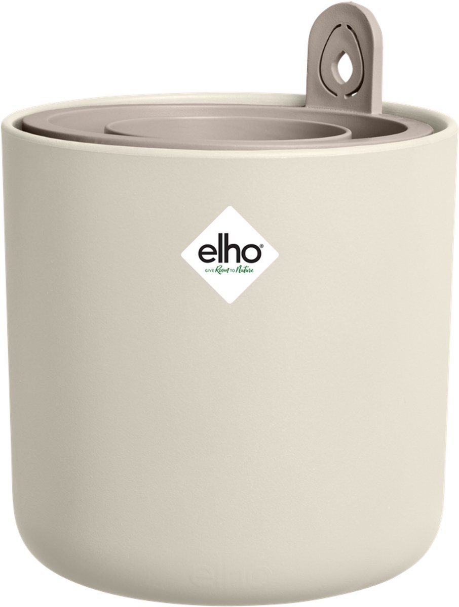 Elho Amazing Avocado Pot 12 - Kweekpot voor Binnen - 100% Gerecycled Plastic - Ø 12 x H 12.1 cm - Linnen wit