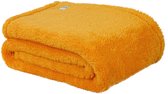 Gevouwen gele teddy fleece deken