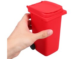 Mini-bureaubakje Met Deksel Bureaubakje Kleine Prullenbak Creatieve Pennenhouder Geschikt Voor Thuiskantoren En Studentenkamers, Gemakkelijk Schoon Te Maken,Rood