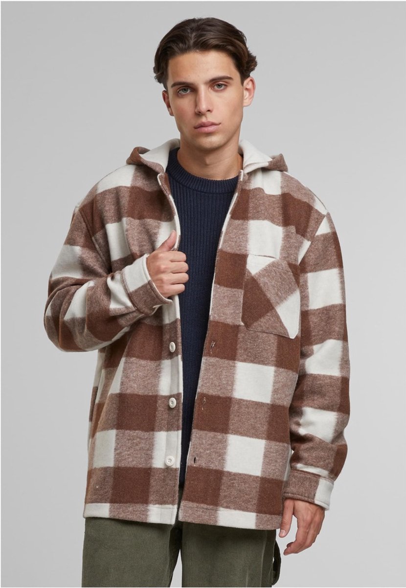 Urban Classics Big Check with hood Jacket L Creme
