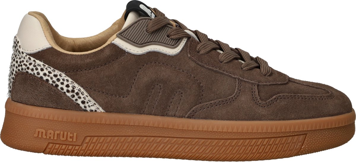 Maruti Yale D01 Almond Pixel Offwhite Sneakers Bruin Suede Dames - Bruin - 41