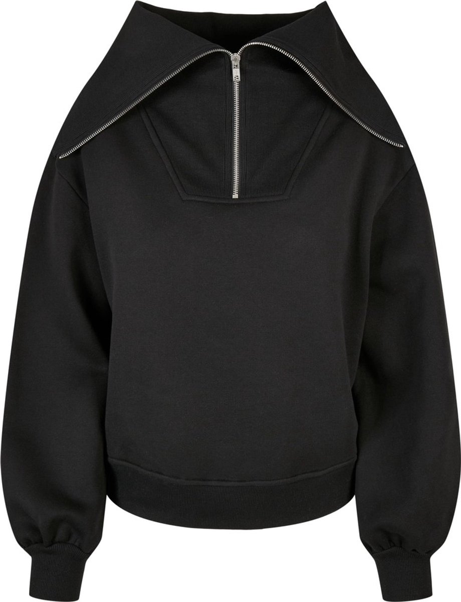 Urban Classics Oversized High Neck Troyer Sweater/trui XS Zwart