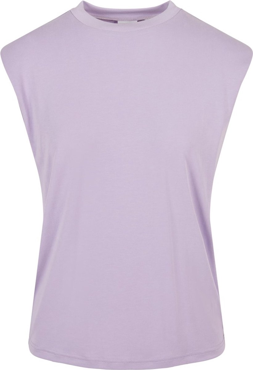 Urban Classics Modal Padded Shoulder Mouwloze top XS Paars