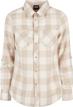 Urban Classics Blouse -4XL- Turnup Checked Flanell Creme