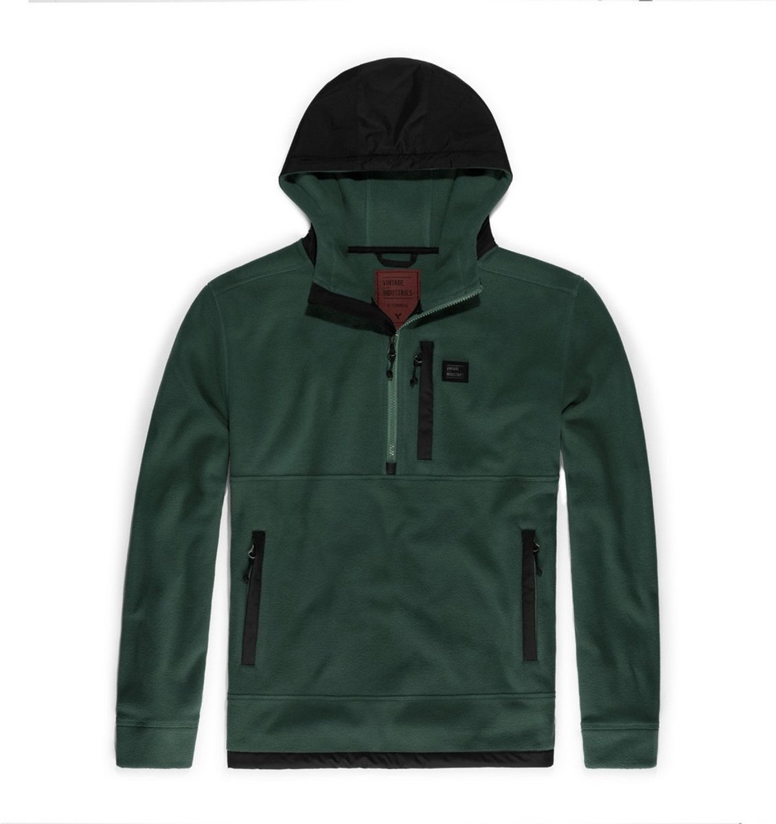 Vintage Industries Fleecep-trui Vinson Hollow Fibre Fleece Fir Groen