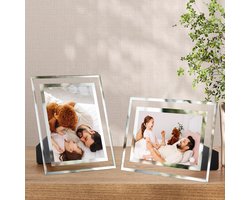 Fotolijstjes 13x18 glas bruiloft fotolijst meerdere foto's, set van 2 verjaardag cadeau