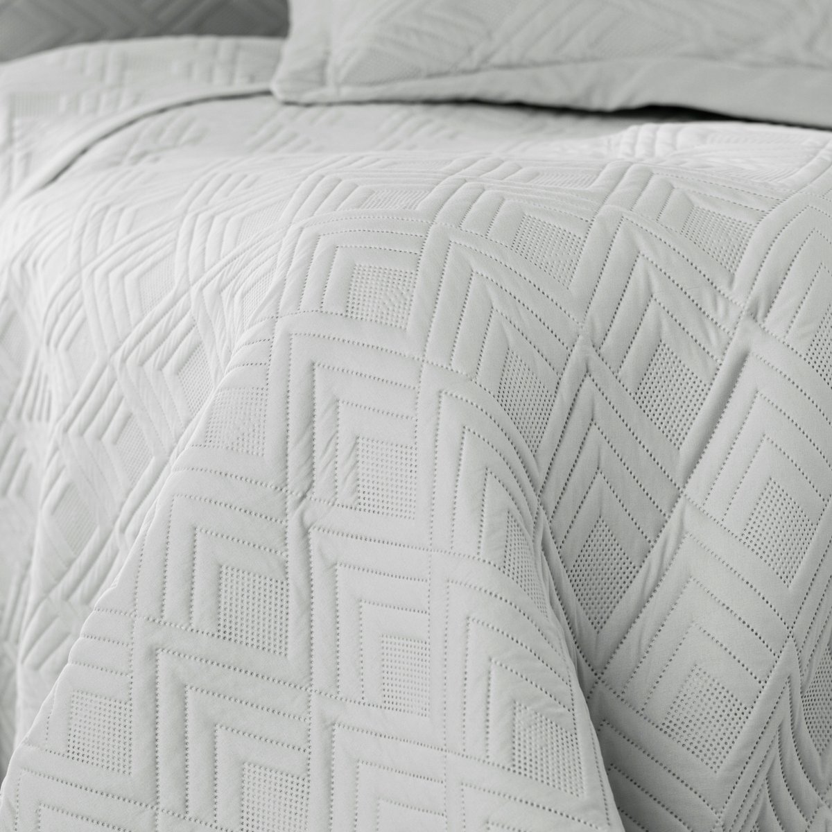 AmeliaHome Elegante Grijze Plaid/Sprei 170x270 cm voor Bank en Bed Grijs