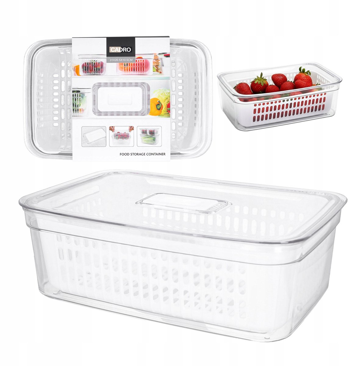 Koelkast Organizer met Mandje 3,6L - Vers Fruit & Groenten