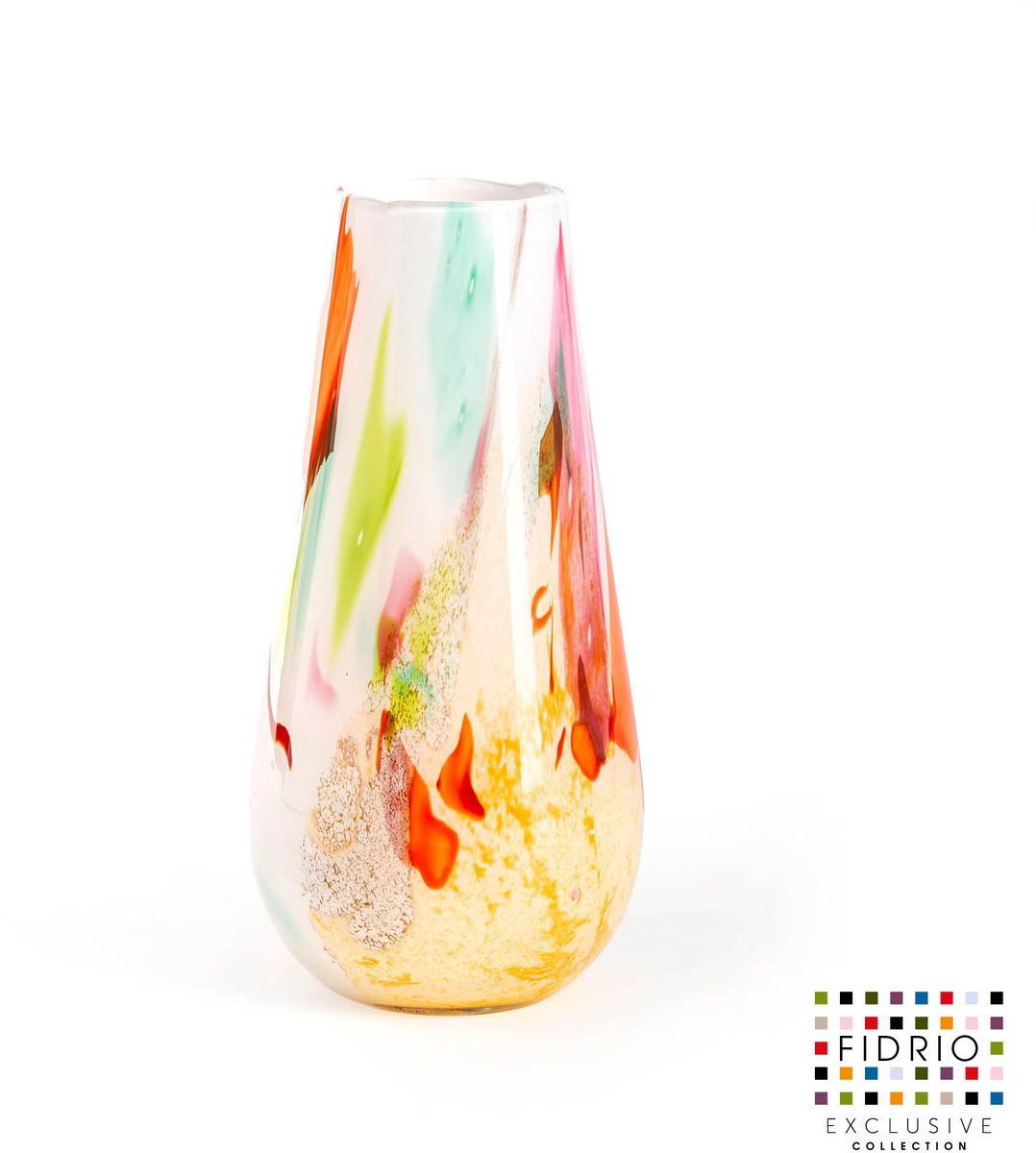 Fidrio - Mixed Colours vaas - Model Gloriosa - Hoogte 30 cm