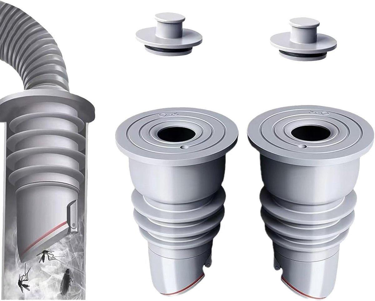 Anti-geur wasmachine stop, Universele afvoerset 35-40 mm gezalfde wasmachine slang, vloerafvoerkern, anti-geur wasmachine stop afvoerslang afdichtstop, pakking voor slang, Vloerafvoer geur Val (2 stuks) - Cyslmuk®