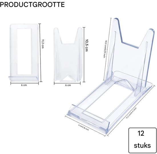 Display Standaard Ynkkvre -12 stuks Transparante Acryl Display Standaard – Verstelbare ...