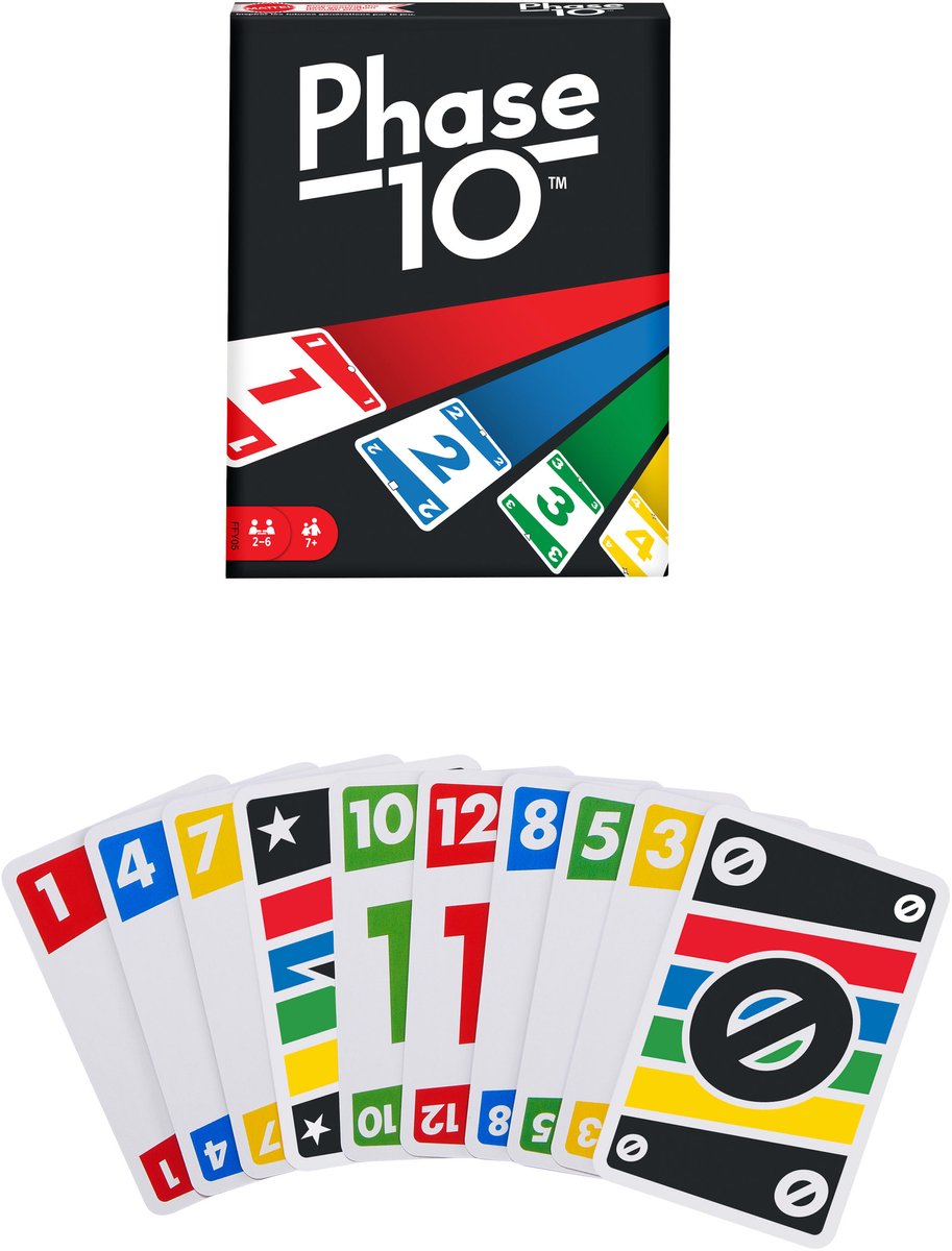 Mattel Phase 10 2 - 6 spelers, Vanaf 7 jaar