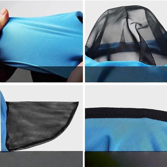 1 stuk - Ademend paardenmasker - Anti-muggen en vliegen - Paardensportbenodigdheden - Intrekbaar - Eén maat - Blauw — afbeelding 3