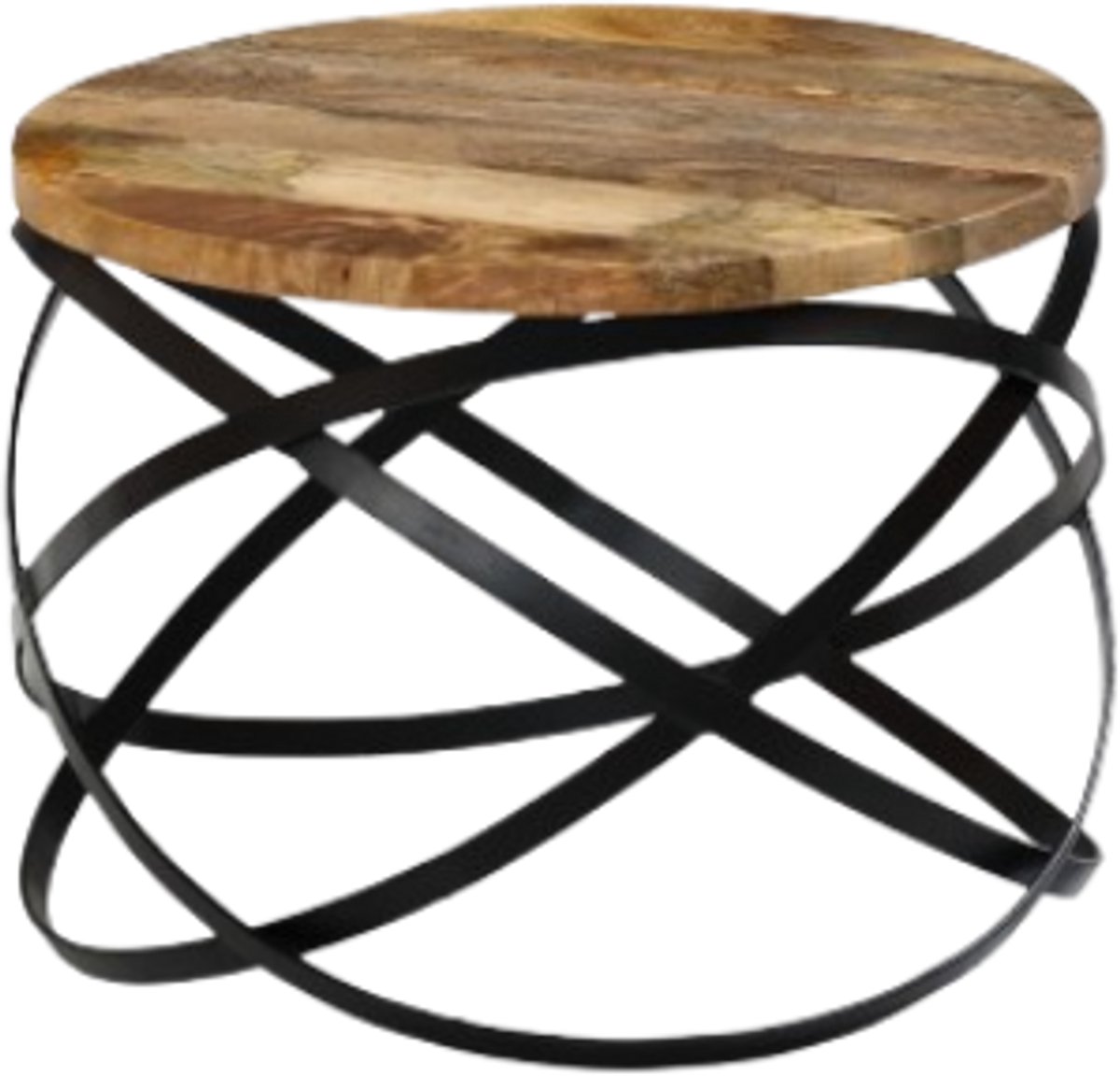 Salontafel-Mangohout-Uniekmodel-Rond 60cm-Koloniaal Teakhuis-