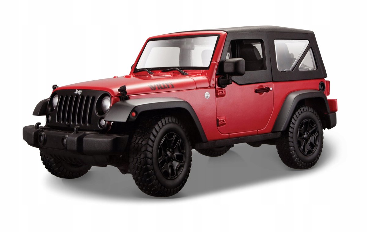 Maisto Jeep Wrangler Willys 2014 Modelauto 1:18 - Rood