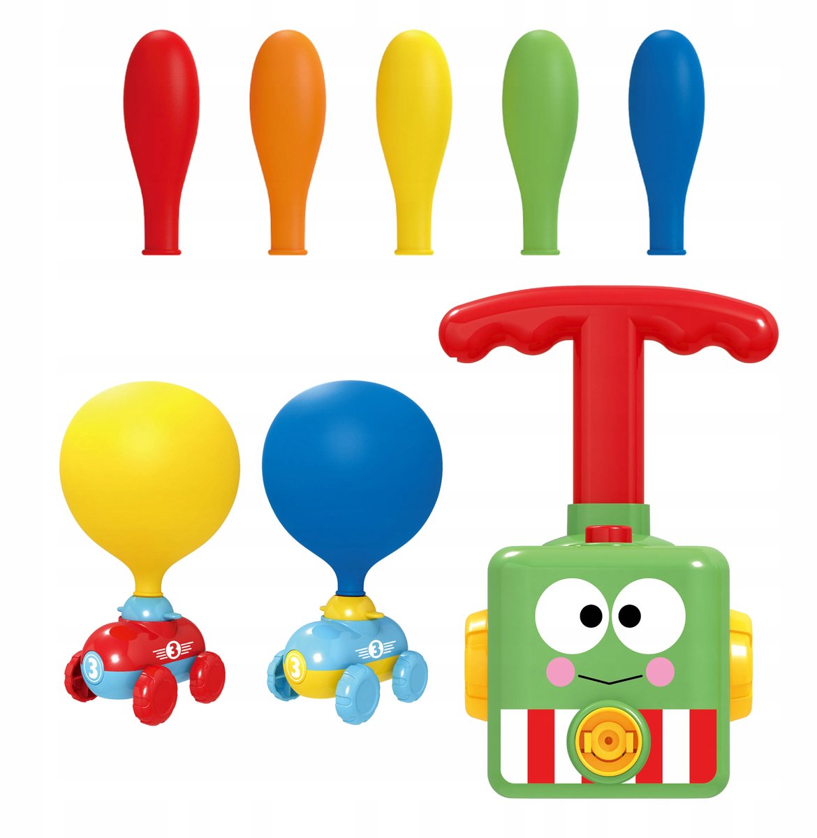 Aerodynamische Ballonauto met Pomp - Leuk Educatief Speelgoed