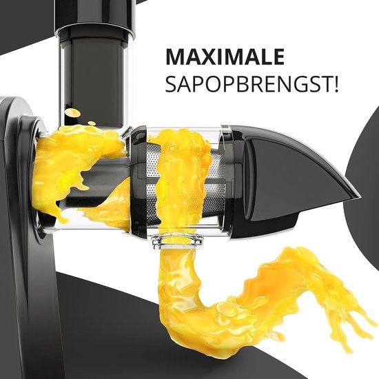 SNJY® Slowjuicer - Juice Maker - Extracteur De Jus - 150W - Zwart/Zilver van SNJY — afbeelding 2