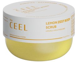 The Ceel Lemon zest body scrub - Lichaamspeeling met citroenextract - Hydraterend, voedend & zuiverend - Lichaamsscrub tegen ingegroeide haartjes & strawberry legs 275 gr