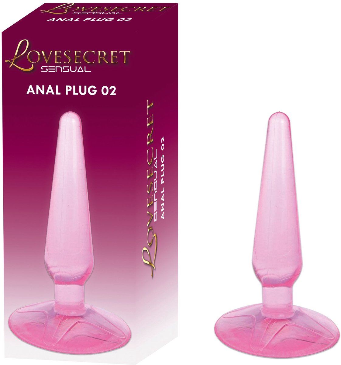Lovesecret Sensual LS28 Anal Plug 02 Roze – 11 cm – TPE Anal Plug met Zuignap – Veilig & Comfortabel – Voor Beginners en Gevorderden