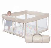 Elissio® - Grondbox Baby - Inklapbare Speelbox - Kruipbox - Kinderbox - Playpen Baby - 125x125x65 CM - Beige