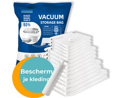 Vacuumzakken Kleding & Dekbedden - Extra Sterk - Vacumeerzakken - 13 stuks / 4 maten - Incl. Handpomp & Sluitclip - Herbruikbaar - Reiszakken voor koffer - Vacuum Opbergzakken - Compressiezakken - Vacuum Bags