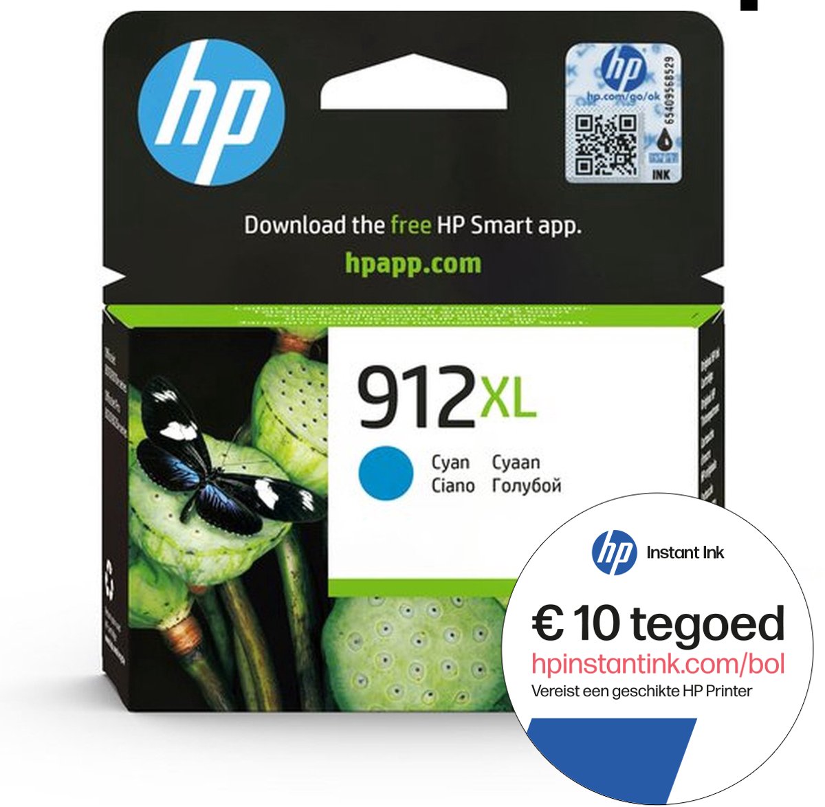 HP 912XL - Inktcartridge - Origineel - Hoge capaciteit - Cyaan + Instant Ink tegoed