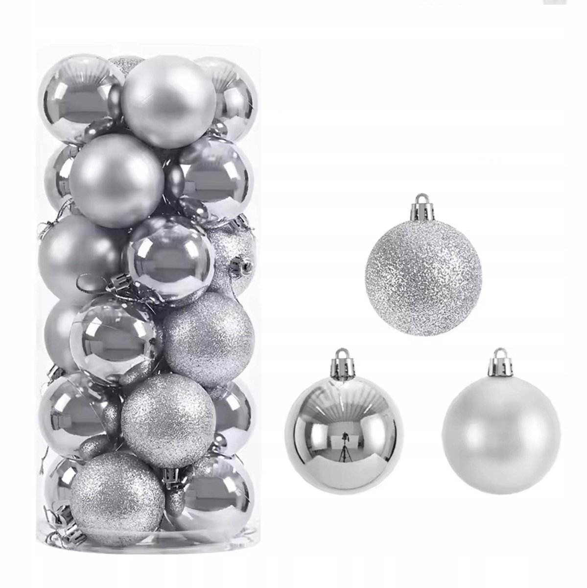 Zilveren Kerstballen Set 3cm - 35 stuks