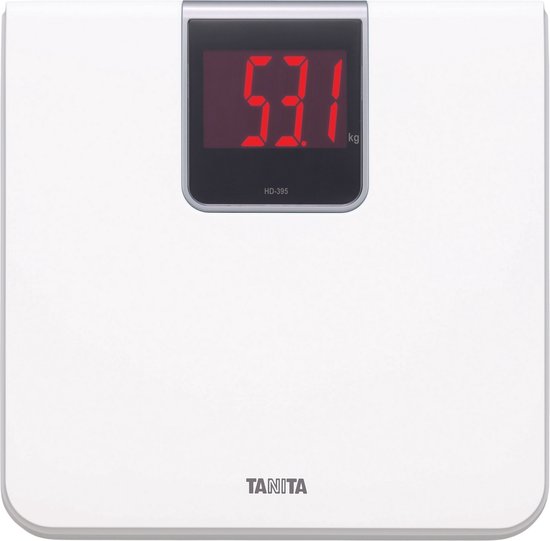 TANITA Robuuste Digitale Personenweegschaal - Stevig - Max 150 KG - Japanse Kwaliteit - LED Display - HD-395