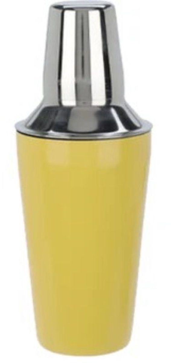 Cocktail shaker - 500 ml - geel - cocktails - mix dranken - mocktail