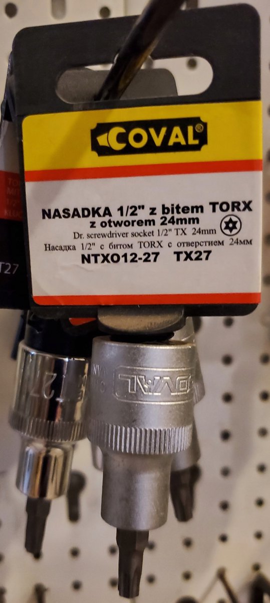 Coval 1/2" Torx-bit Dop 24 mm T27 CrV Dop