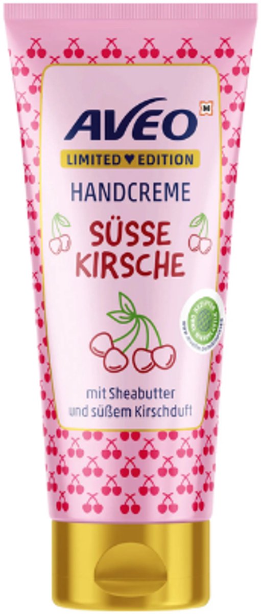 AVEO Handcrème Süße Kirsche - 100 ml | Sheabutter Handcrème - Kersengeur - Limited Edition - Verzorgende Handcrème