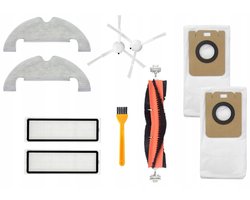 De accessoireset voor de Dreame D10 Plus robotstofzuiger: filters, borstels, dweilen, zakken
