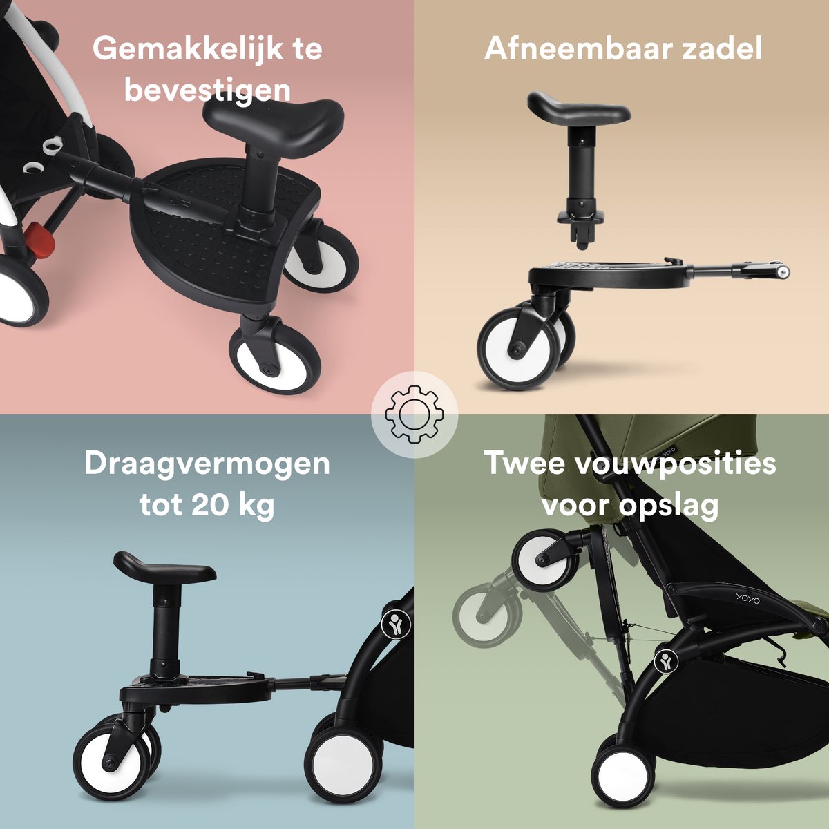 Stokke YOYO Board Extra Zitplaats voor Kinderwagen - afbeelding 2