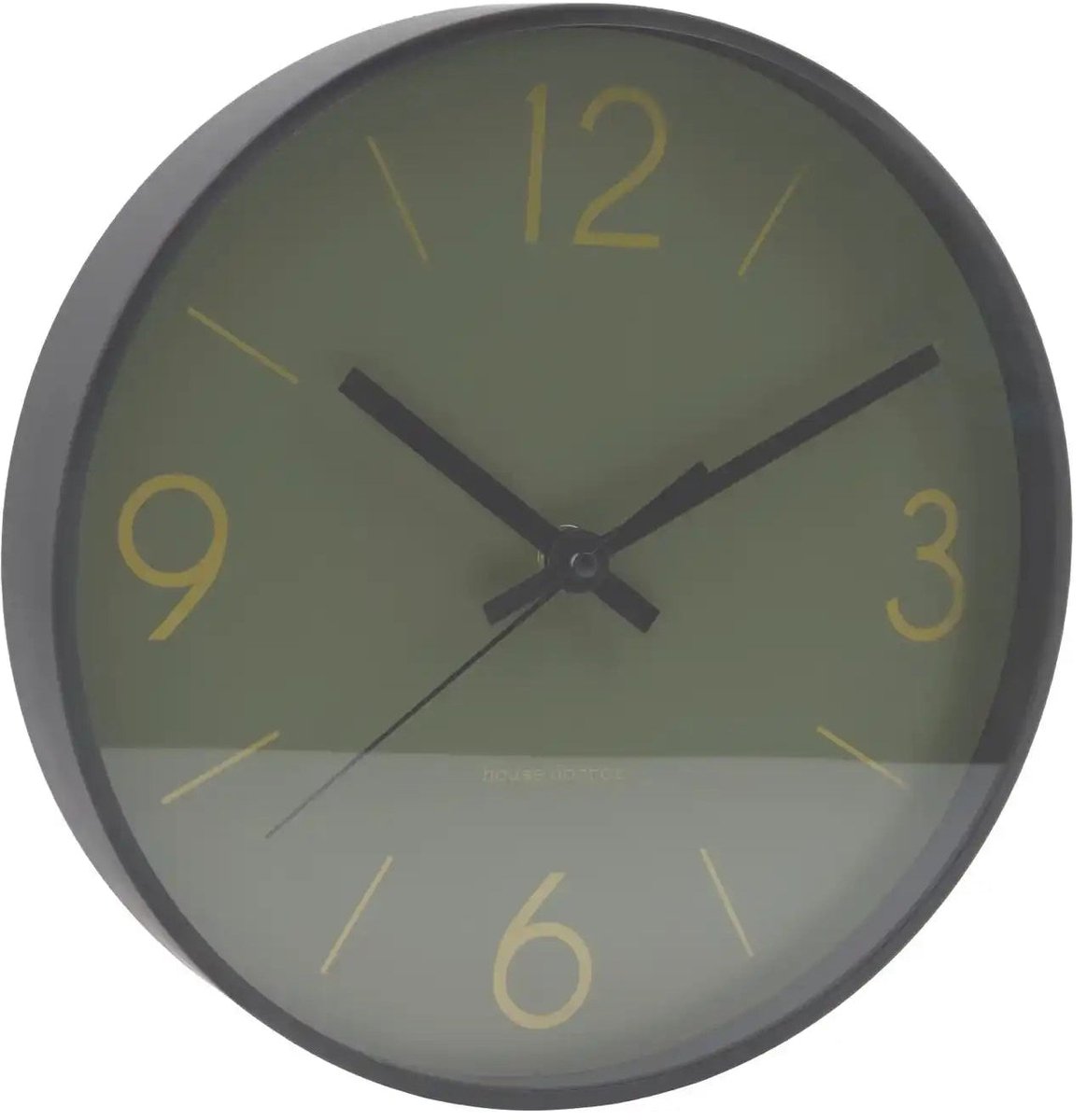 Wandklok Time donkergroen 25cm