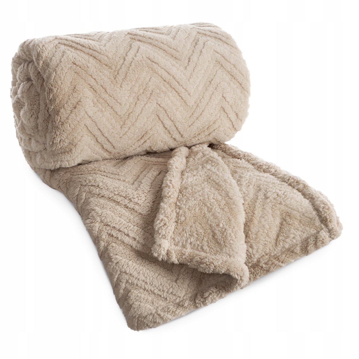 Luxe Flanellen Deken 170x210cm Beige - Warm & Stijlvol