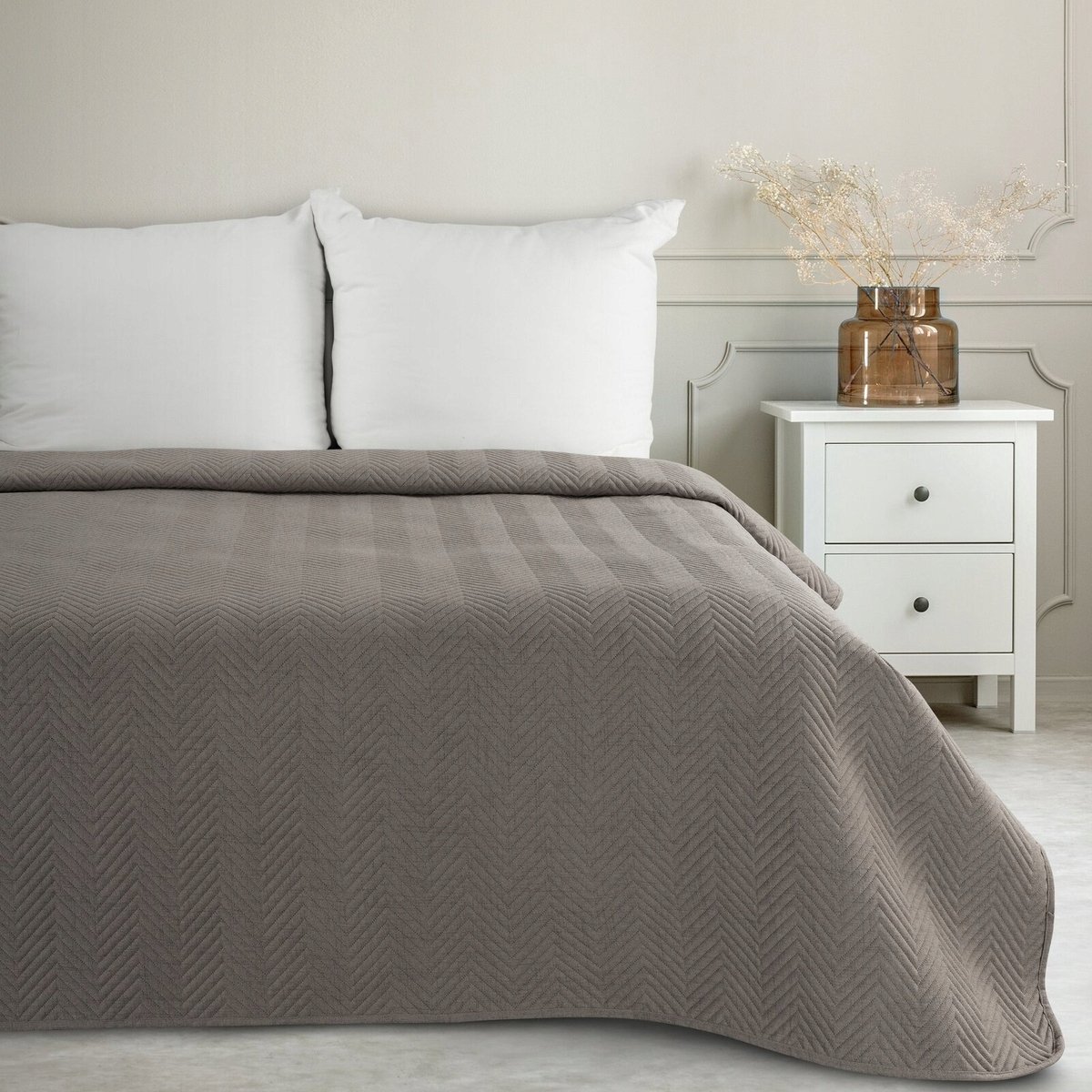 Spicy Bedsprei 170x210cm - Linnenlook Grijs