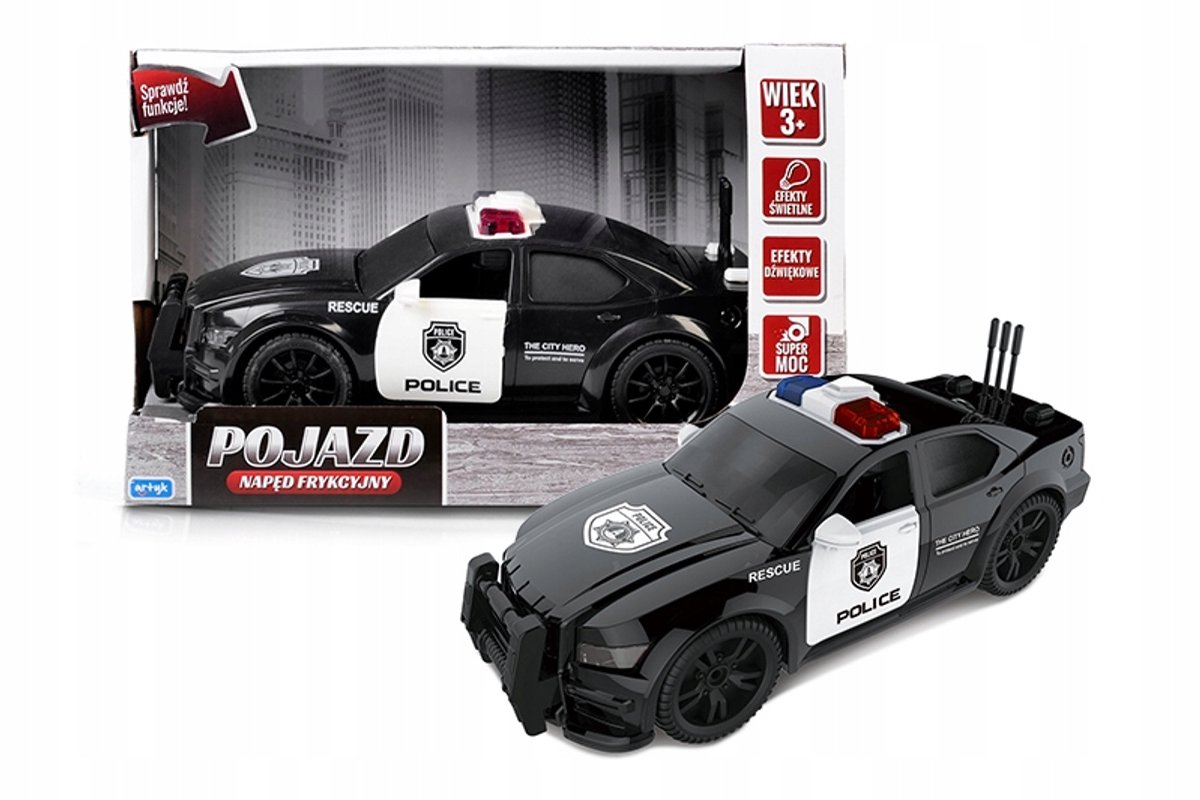 Politiewagen met Frictie, Licht & Geluid - Leuk Speelgoed voor Jongens