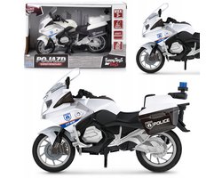 Politie Motor Speelgoed met Licht en Geluid - Wit 1:20