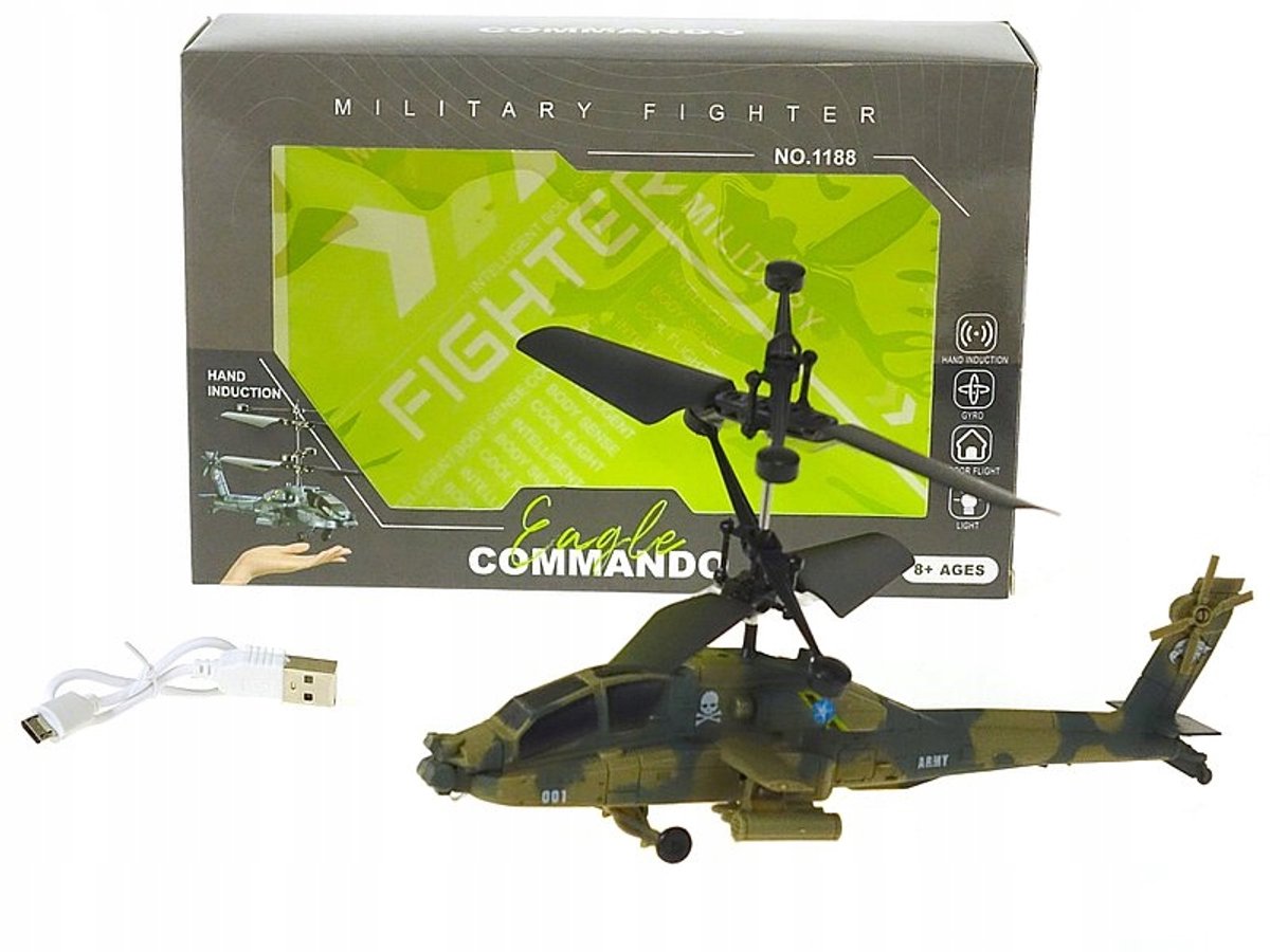 Adar Vliegende Helikopter met Licht - Handbediend, USB Oplaadbaar