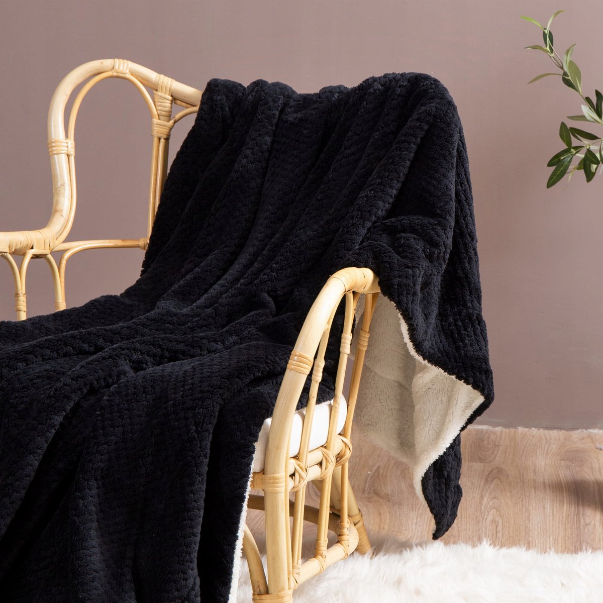 Sherpa microvezel plaid 150x200 cm - Warm, zacht en decoratief