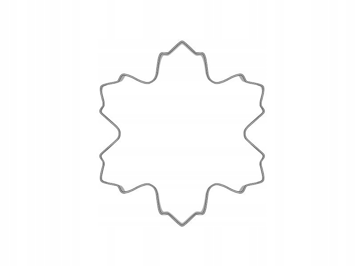Vorm Sneeuwvlok - Koekjesuitsteker voor Kerstmis - 9 cm