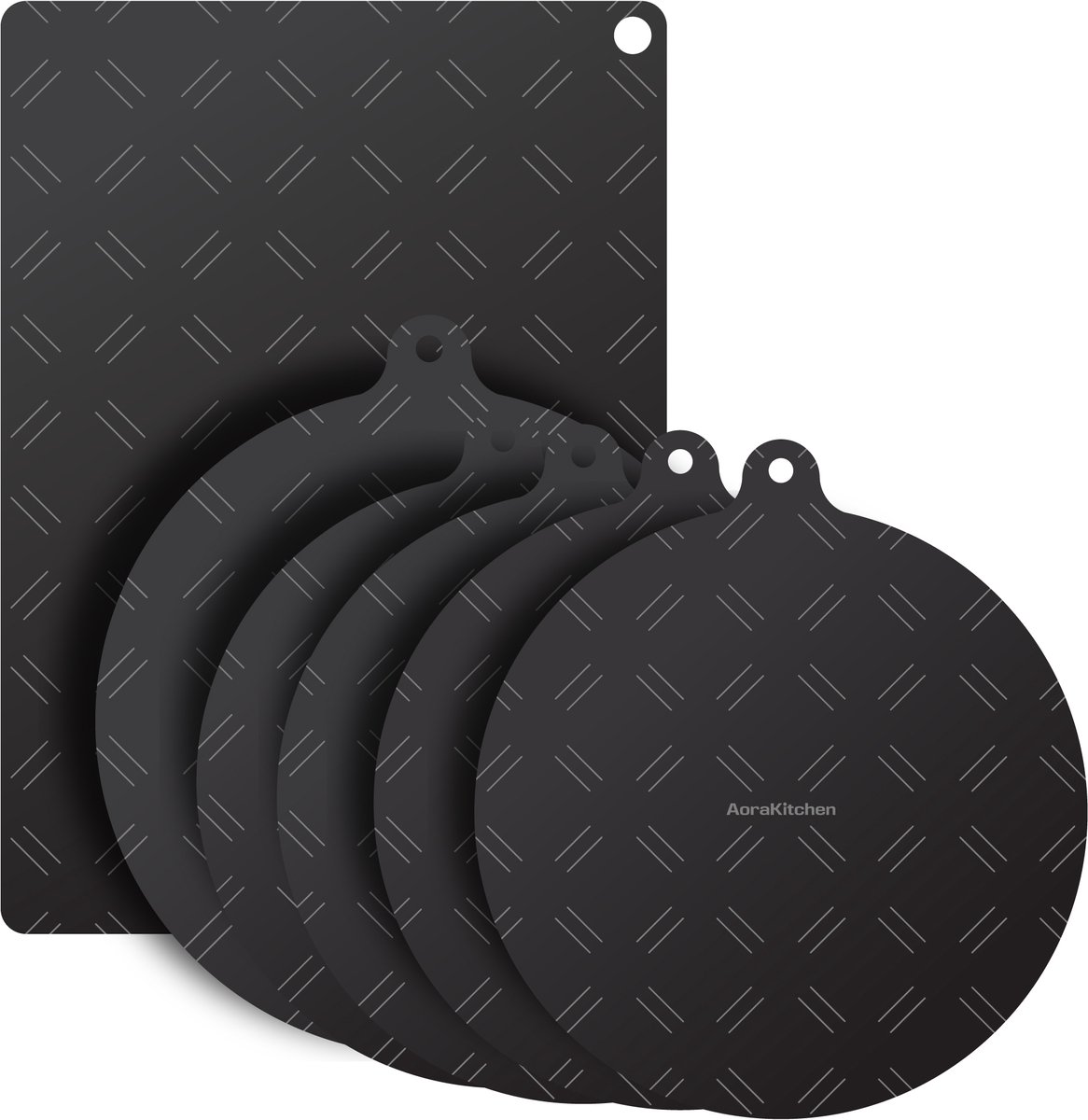 AoraKitchen Inductie Beschermer - 6 Stuks - tot 280 °C - Onderzetters Pannen - Kookplaat Beschermer - Pannenbeschermer