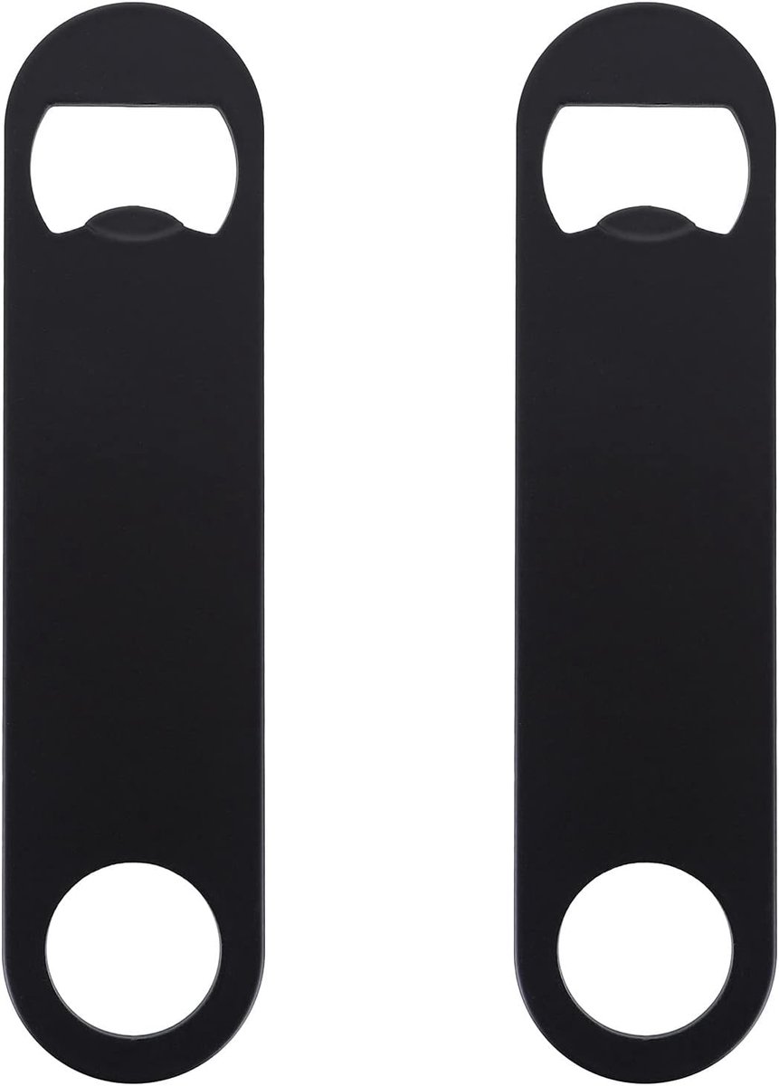 Beer Bottle Openers - 2 Stuk - Platte RVS Flesopener - Keuken - Bar - Restaurant