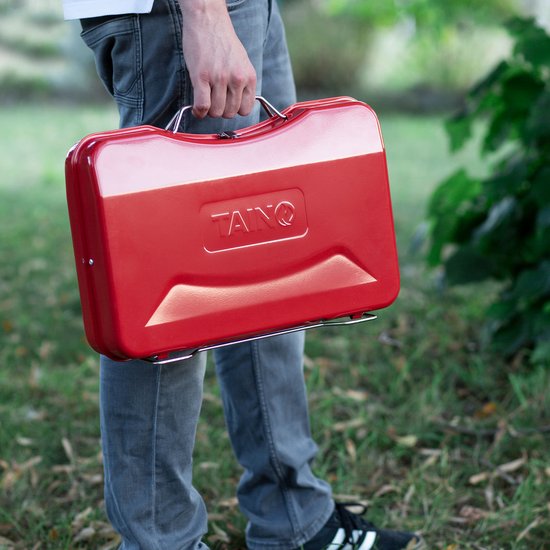 TAINO MOX koffergrill - houtskoolgrill BBQ campinggrill koffer rode grill compact — afbeelding 4