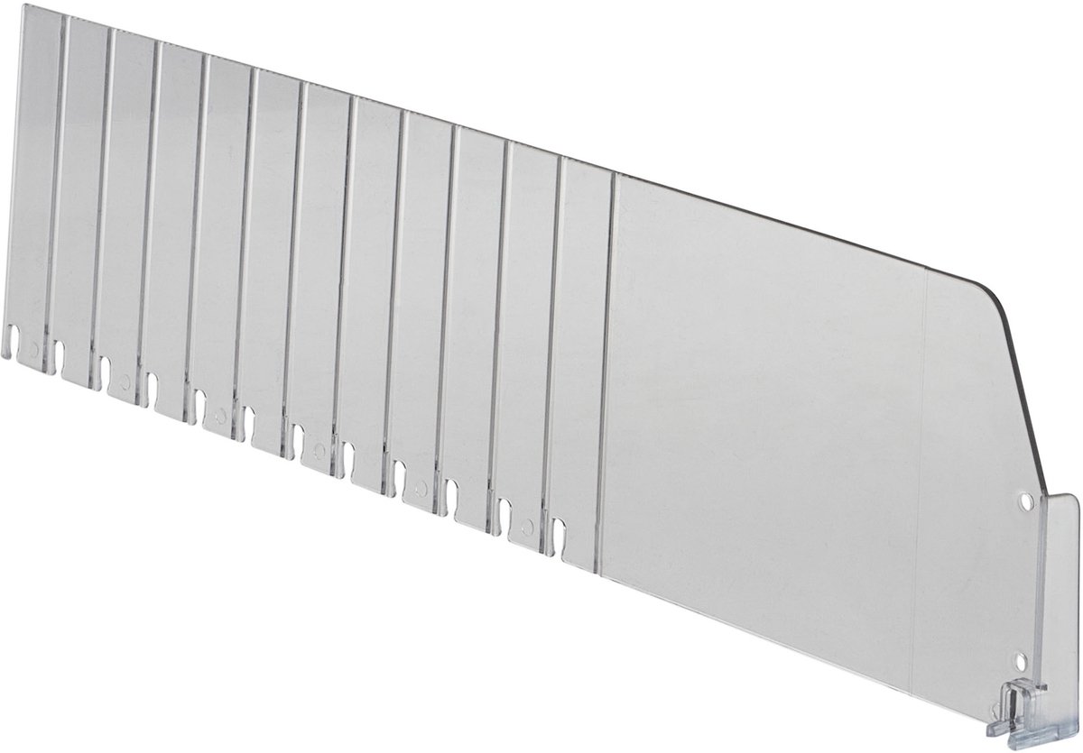 Breekbare Vakverdeler / Schapverdeler / Plank Scheidingsdelen - 12 cm hoog - Transparant - Type SV120-L