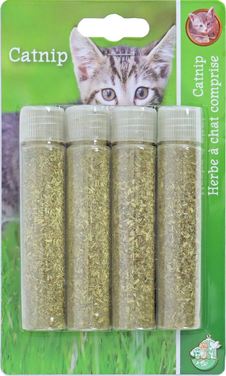 Gebr. De Boon Kattenkruid - 4 stuks - Kattenspeelgoed - Kattenkruid - Catnip - Kattenkruid speelgoed - Kattenkruid gedroogd - Catnip speelgoed