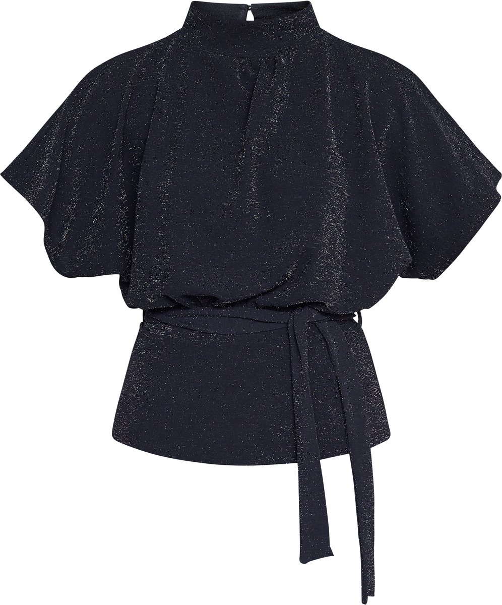 SISTERS POINT Girl-top2 - Dames Top - Black/silver - Maat M